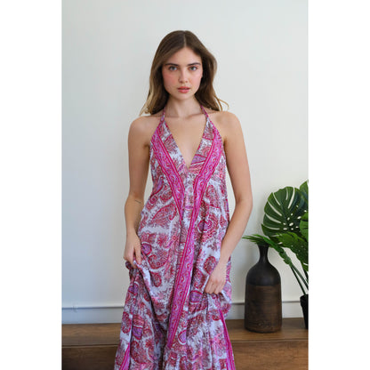 SERENE SUMMER DRESS - PONDICHERRY FUCHSIA