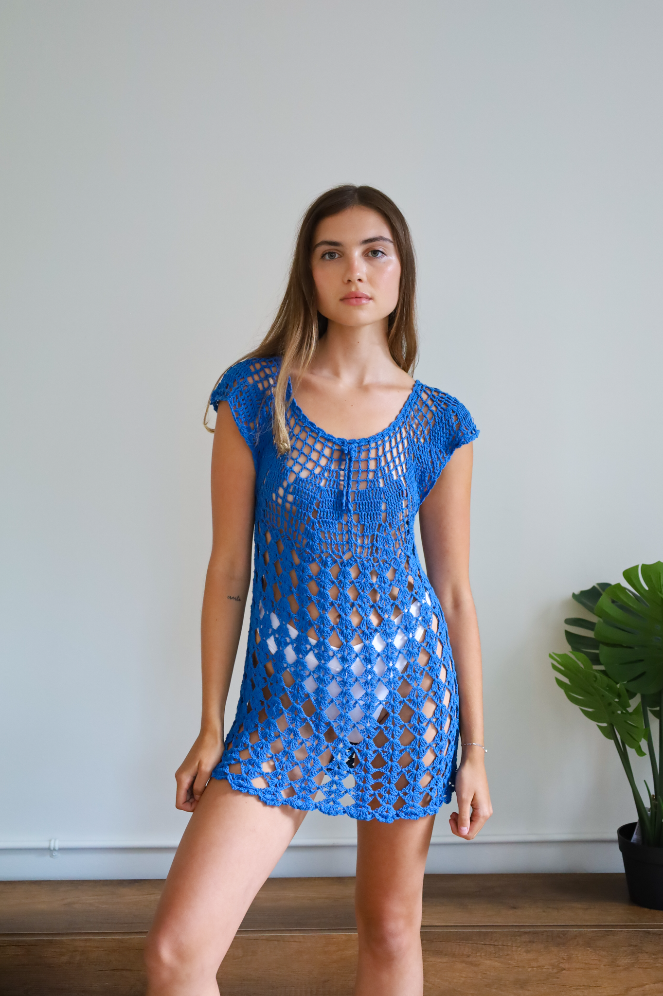 CROCHET DRESS BLUE LAGOON