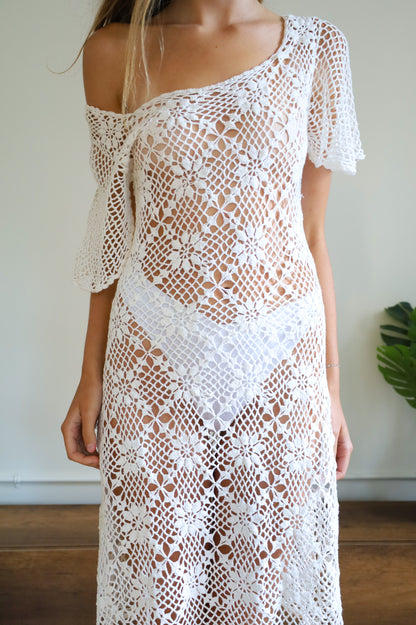 CROCHET DRESS IN ISLAND BLOSSOM