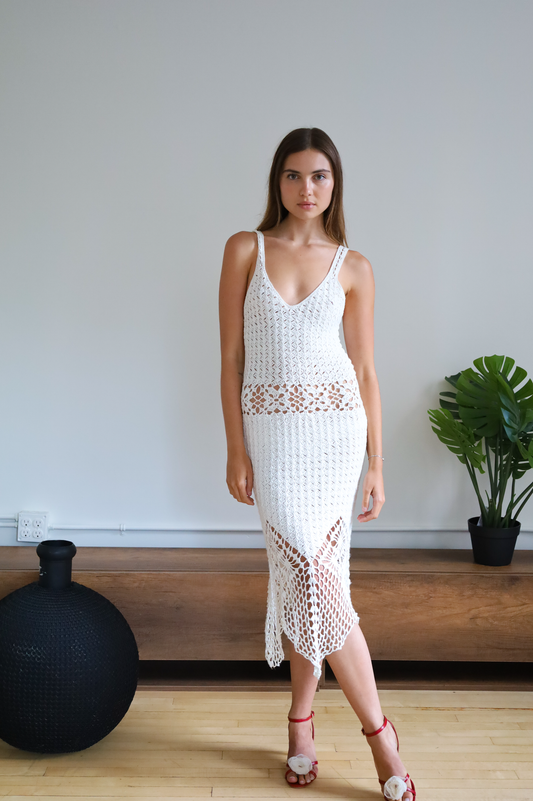 CROCHET DRESS IN COCONUT